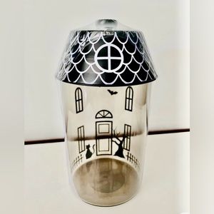 Target Bullseye Playground Halloween Black Glass Haunted House Canister